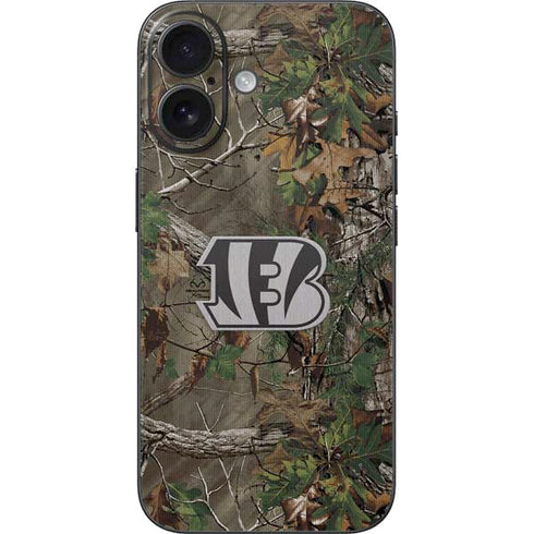 NFL Cincinnati Bengals Realtree Xtra Green Camo iPhone 16 Skin