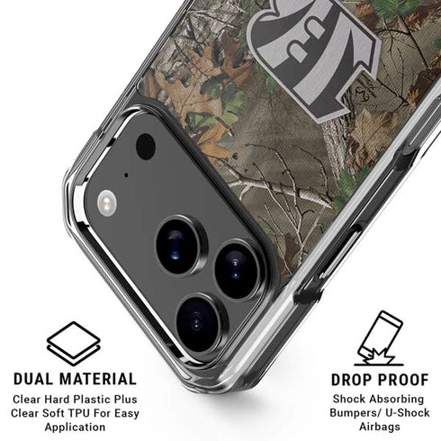 NFL Cincinnati Bengals Realtree Xtra Green Camo iPhone 18 Pro Clear Case