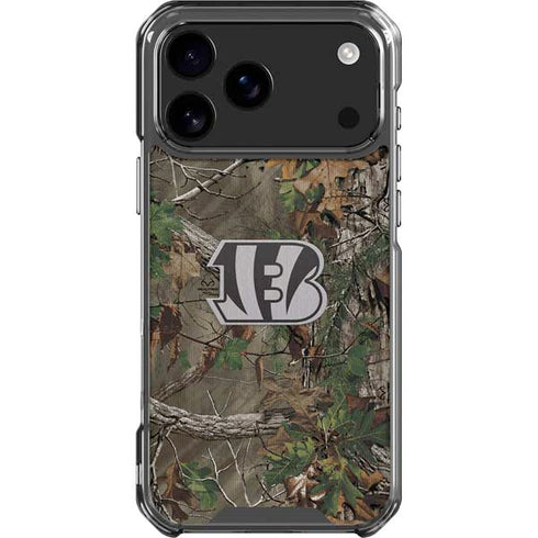 NFL Cincinnati Bengals Realtree Xtra Green Camo iPhone 18 Pro Max Clear Case