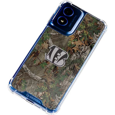 NFL Cincinnati Bengals Realtree Xtra Green Camo Moto G 5G (2024) Clear Case