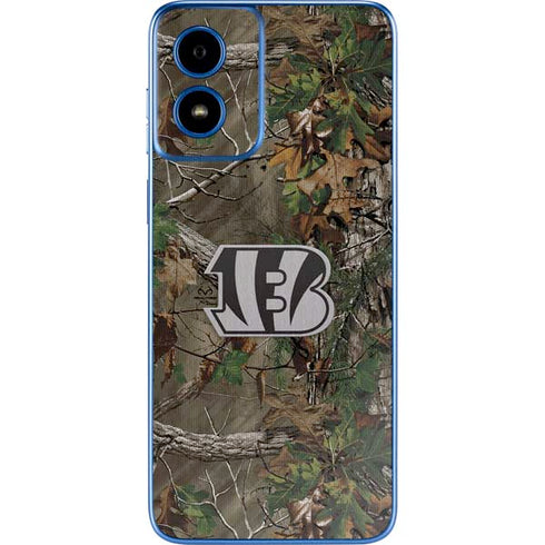 NFL Cincinnati Bengals Realtree Xtra Green Camo Moto G Play 4G (2024) Skin