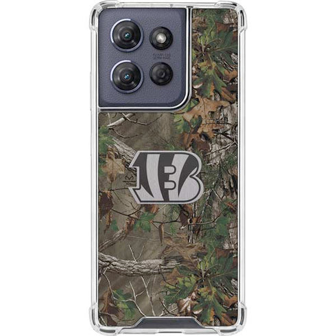 NFL Cincinnati Bengals Realtree Xtra Green Camo Moto G Play 5G (2025) Clear Case