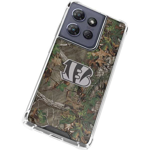 NFL Cincinnati Bengals Realtree Xtra Green Camo Moto G Play 5G (2025) Clear Case