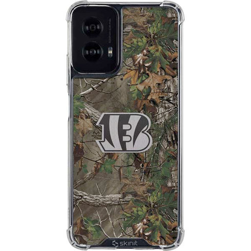 NFL Cincinnati Bengals Realtree Xtra Green Camo Moto G Power 5G (2024) Clear Case