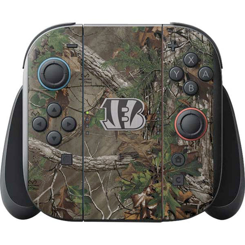NFL Cincinnati Bengals Realtree Xtra Green Camo Nintendo Switch 2 (2025) with Joy-Con Skin