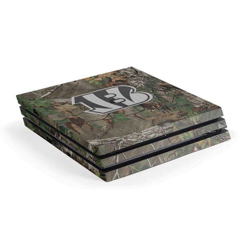 NFL Cincinnati Bengals Realtree Xtra Green Camo PS4 Pro Console Skin
