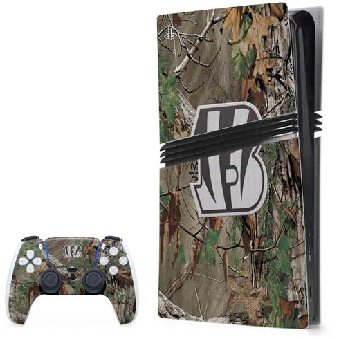NFL Cincinnati Bengals Realtree Xtra Green Camo PS5 Pro Bundle Skin