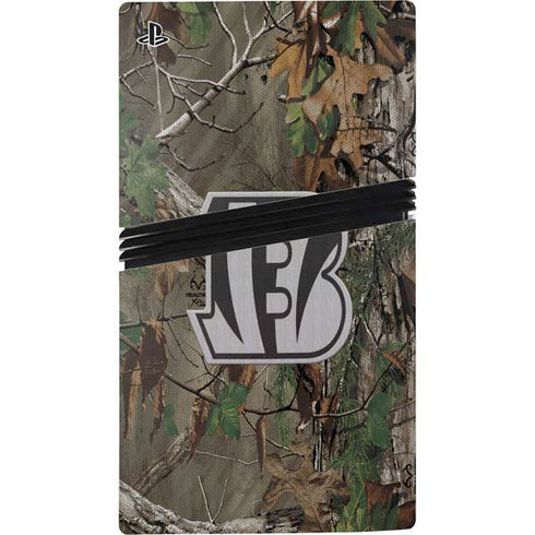 NFL Cincinnati Bengals Realtree Xtra Green Camo PS5 Pro Console Skin