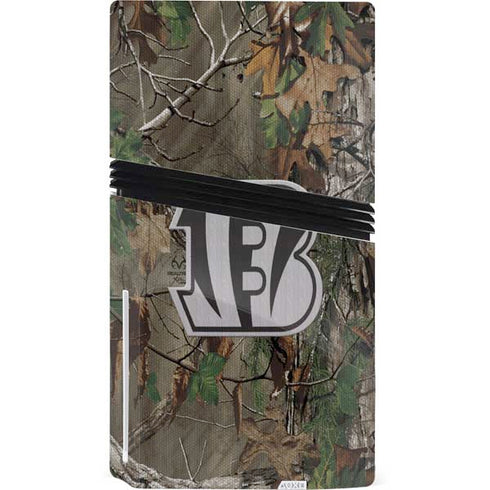 NFL Cincinnati Bengals Realtree Xtra Green Camo PS5 Pro Disk Bundle Skin
