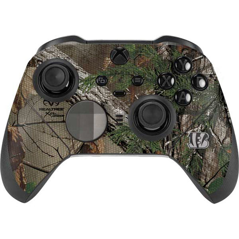 NFL Cincinnati Bengals Realtree Xtra Green Camo Xbox Elite Wireless Controller Series 2 Skin