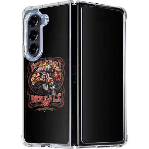 Liquid Blue NFL Cincinnati Bengals Running Back Galaxy Z Fold5 5G Clear Case