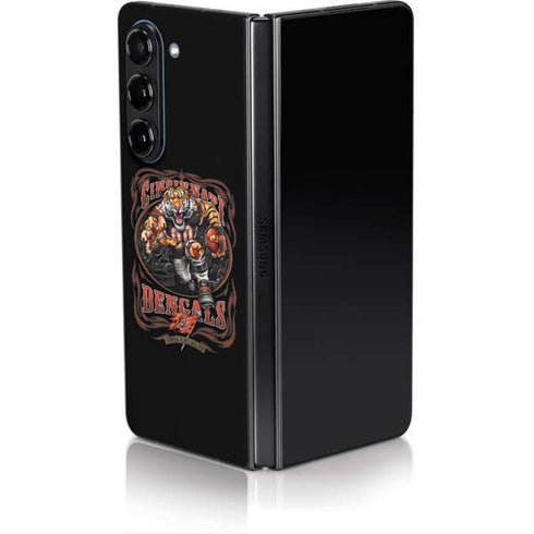 Liquid Blue NFL Cincinnati Bengals Running Back Galaxy Z Fold5 5G Skin