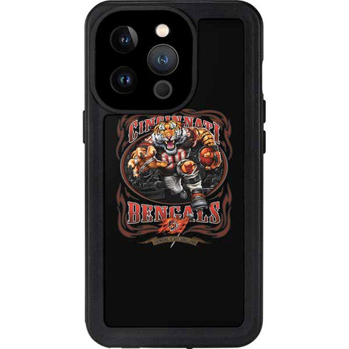 Liquid Blue NFL Cincinnati Bengals Running Back iPhone 15 Pro Waterproof Case