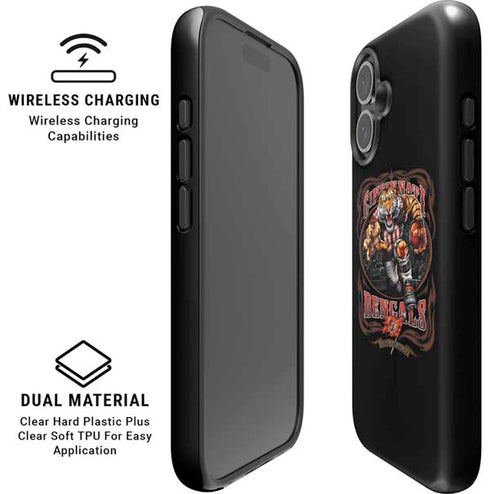 Liquid Blue NFL Cincinnati Bengals Running Back iPhone 16 Magsafe Impact Case