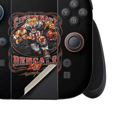 Liquid Blue NFL Cincinnati Bengals Running Back Nintendo Switch 2 (2025) Joy-Con Controller Skin