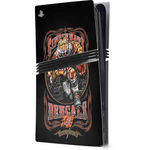 Liquid Blue NFL Cincinnati Bengals Running Back PS5 Pro Console Skin