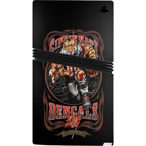 Liquid Blue NFL Cincinnati Bengals Running Back PS5 Pro Console Skin