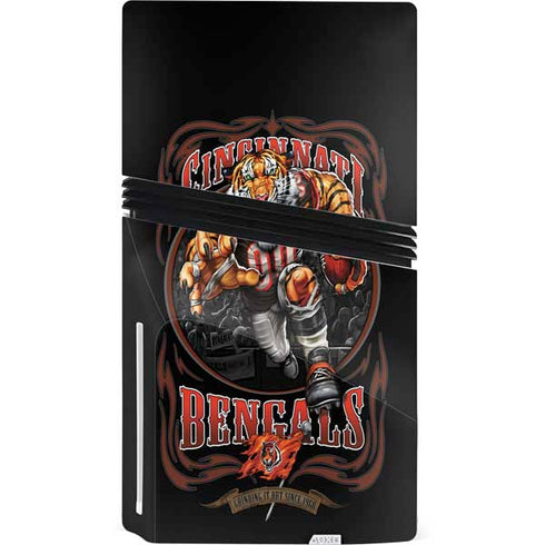 Liquid Blue NFL Cincinnati Bengals Running Back PS5 Pro Disk Console Skin