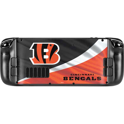 NFL Cincinnati Bengals Steam Deck Handheld Gaming Computer OLED Skin