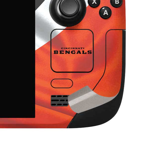 NFL Cincinnati Bengals Steam Deck Handheld Gaming Computer OLED Skin