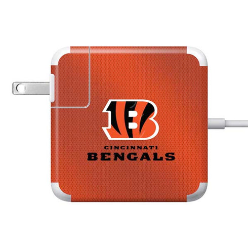 NFL Cincinnati Bengals Team Jersey 85W Power Adapter (15 and 17 inch MacBook Pro Charger) Skin