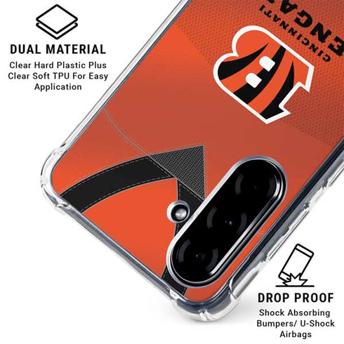 NFL Cincinnati Bengals Team Jersey Galaxy A36 5G Clear Case