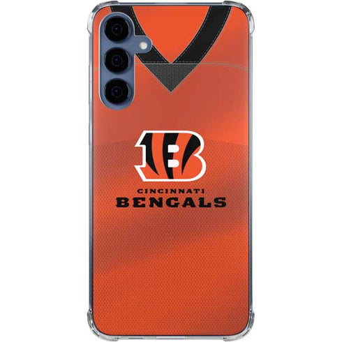 NFL Cincinnati Bengals Team Jersey Galaxy A55 5G Clear Case