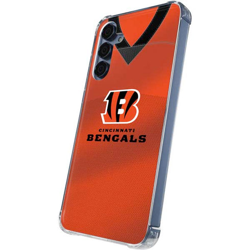 NFL Cincinnati Bengals Team Jersey Galaxy A55 5G Clear Case