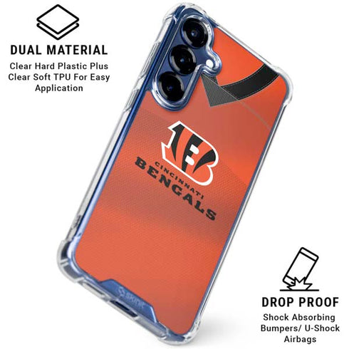 NFL Cincinnati Bengals Team Jersey Galaxy S25 Clear Case