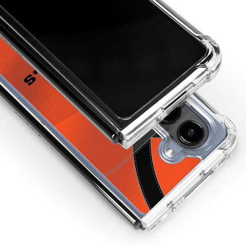 NFL Cincinnati Bengals Team Jersey Galaxy Z Fold5 5G Clear Case