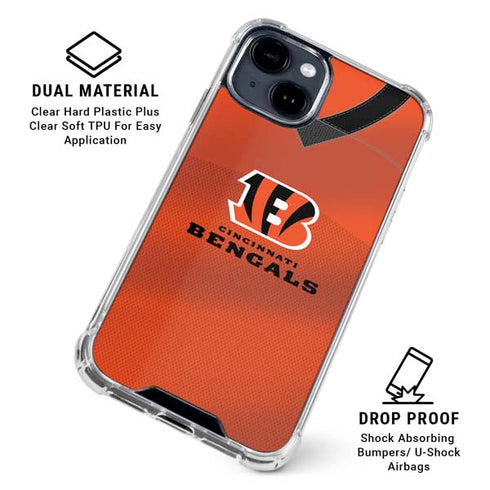 NFL Cincinnati Bengals Team Jersey iPhone 15 Clear Case