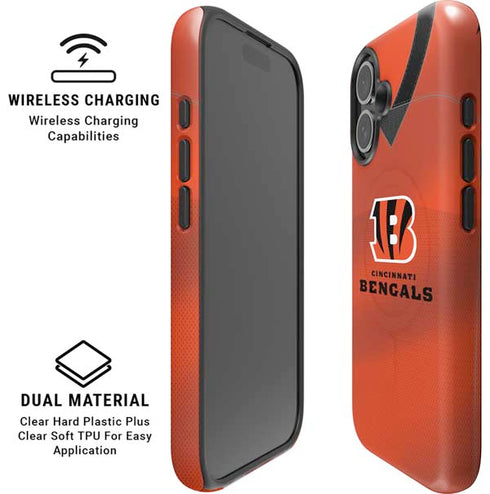 NFL Cincinnati Bengals Team Jersey iPhone 16 Plus Magsafe Impact Case