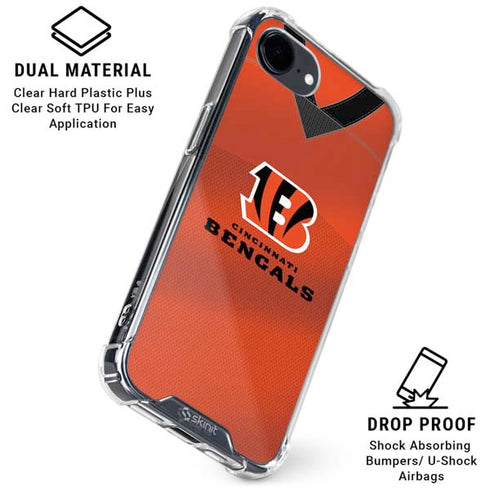 NFL Cincinnati Bengals Team Jersey iPhone 16e Clear Case