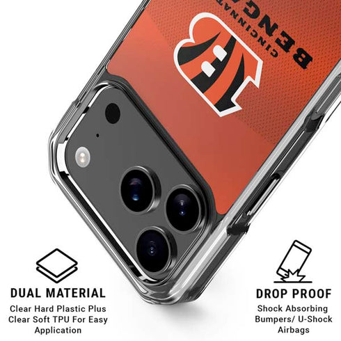 NFL Cincinnati Bengals Team Jersey iPhone 18 Pro Clear Case