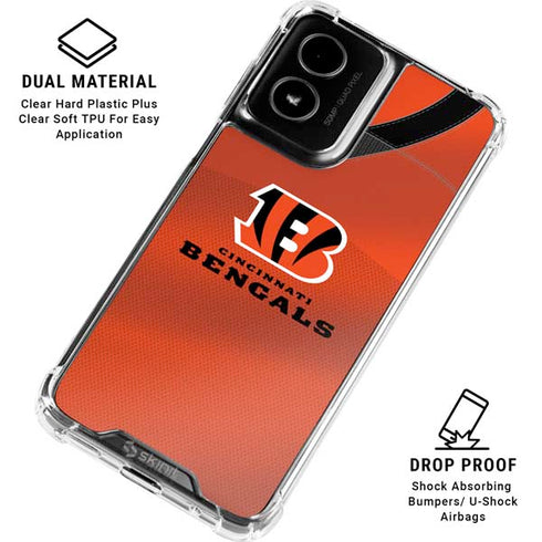 NFL Cincinnati Bengals Team Jersey Moto G Power 5G (2024) Clear Case