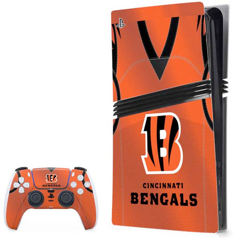 NFL Cincinnati Bengals Team Jersey PS5 Pro Bundle Skin