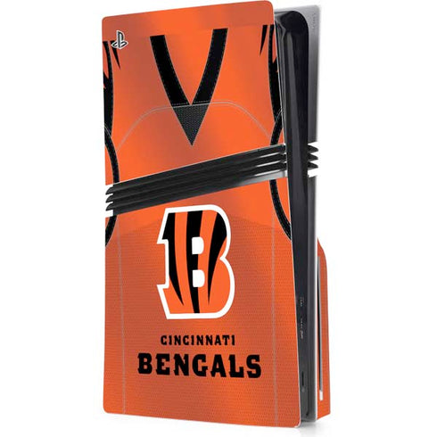 NFL Cincinnati Bengals Team Jersey PS5 Pro Disk Console Skin