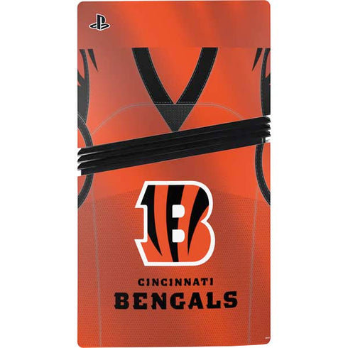 NFL Cincinnati Bengals Team Jersey PS5 Pro Disk Console Skin