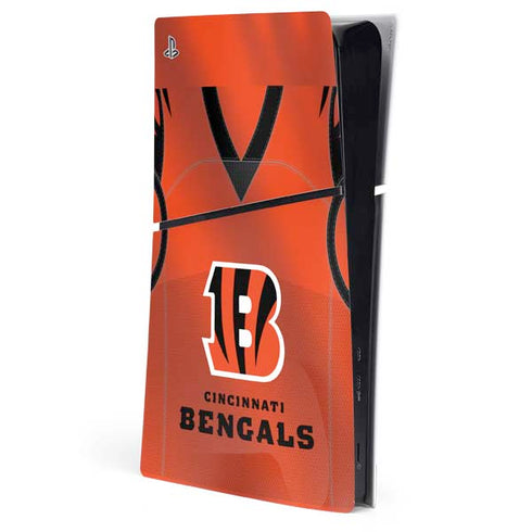 NFL Cincinnati Bengals Team Jersey PS5 Slim Digital Edition Console Skin