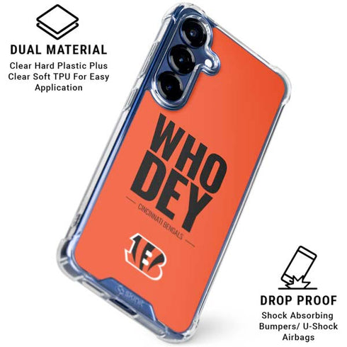 NFL Cincinnati Bengals Team Motto Galaxy S25 Clear Case