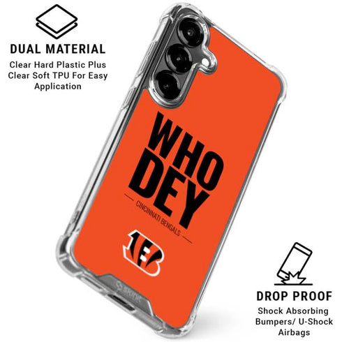 NFL Cincinnati Bengals Team Motto Galaxy S26 Clear Case