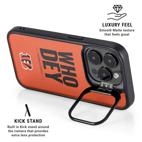 NFL Cincinnati Bengals Team Motto iPhone 15 Pro Max Kickstand Case
