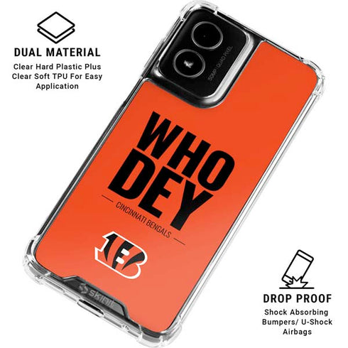 NFL Cincinnati Bengals Team Motto Moto G Power 5G (2024) Clear Case