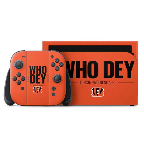 NFL Cincinnati Bengals Team Motto Nintendo Switch 2 (2025) with Joy-Con Skin