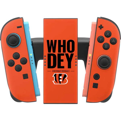 NFL Cincinnati Bengals Team Motto Nintendo Switch 2 (2025) Joy-Con Controller Skin