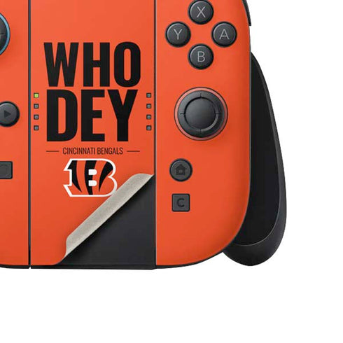 NFL Cincinnati Bengals Team Motto Nintendo Switch 2 (2025) Joy-Con Controller Skin