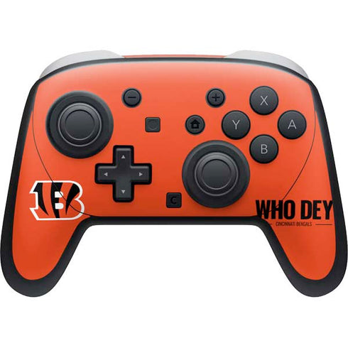NFL Cincinnati Bengals Team Motto Nintendo Switch 2 (2025) Pro Controller Skin