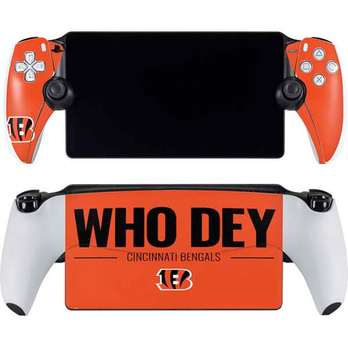 NFL Cincinnati Bengals Team Motto PlayStation Portal Remote Player Skin
