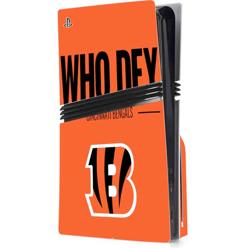 NFL Cincinnati Bengals Team Motto PS5 Pro Disk Console Skin