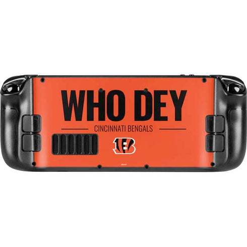NFL Cincinnati Bengals Team Motto Steam Deck Handheld Gaming Computer OLED Skin